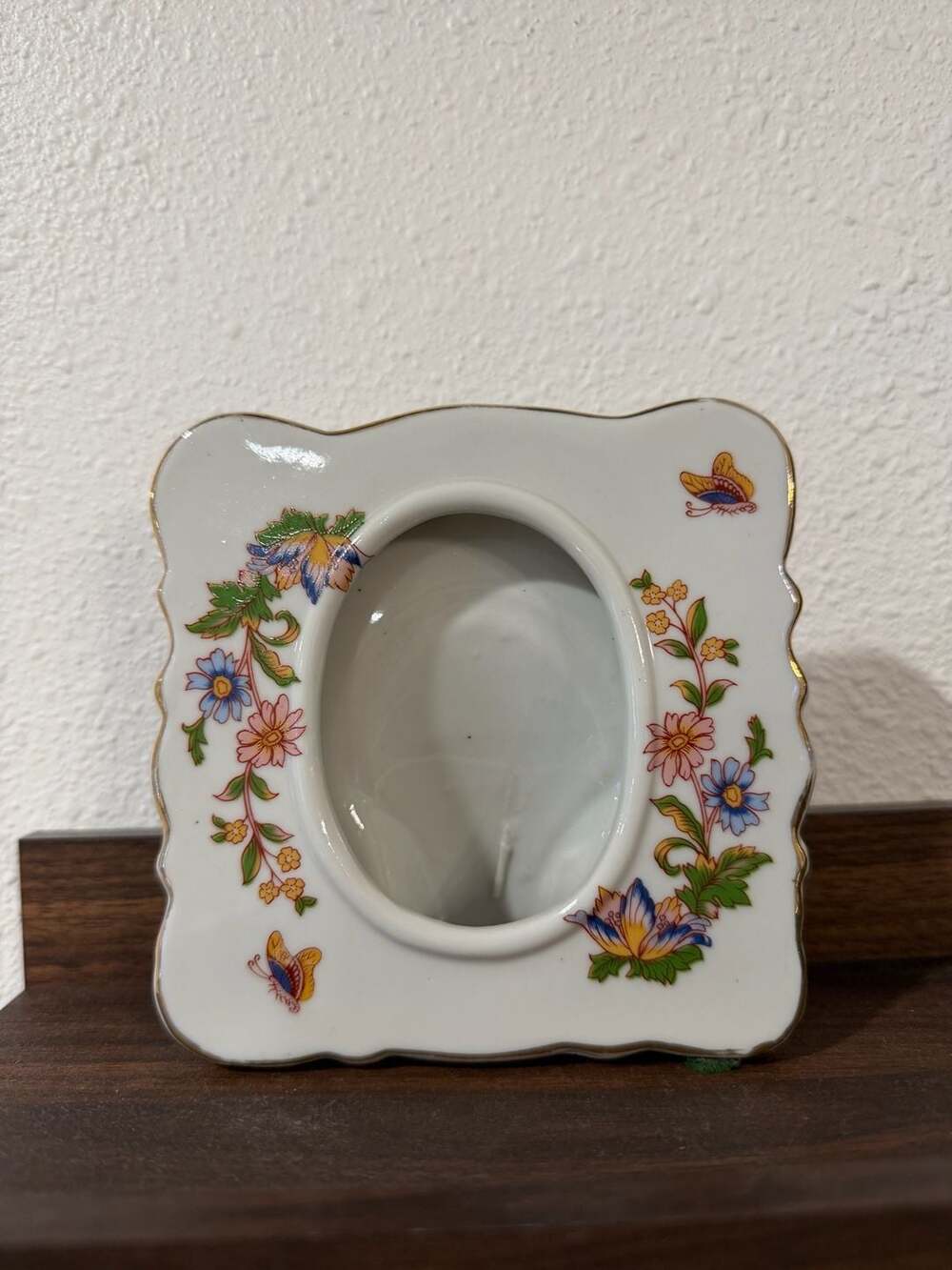 Vintage Aynsley Cottage Garden Bone China Floral Picture Frame